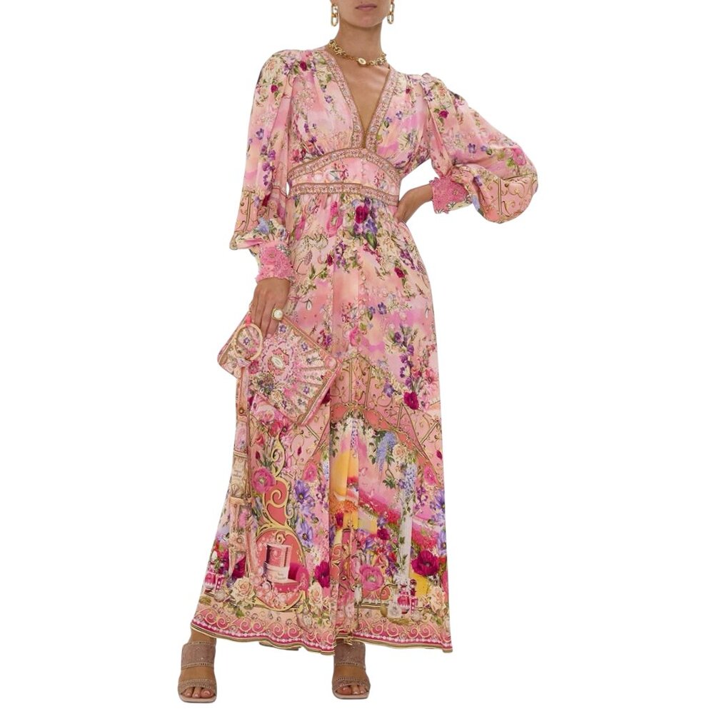 Camilla Pink Floral Maxi Dress